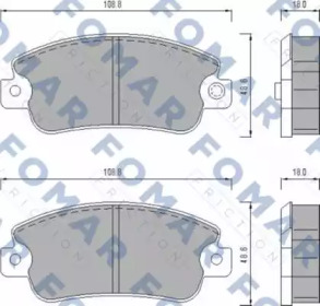 FOMAR FRICTION fo433481 -  Комплект тормозных колодок, дисковый тормоз
